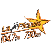 LA MÁS PICUDA 104.7 (Parral) - 104.7 FM - XHEHB-FM - Radiorama Parral - Hidalgo del Parral, Chihuahua logo