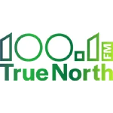 CJCD-FM 100.1 "True North FM" Yellowknife, NT logo