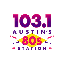 103.1 KVET Auston's 80's station logo