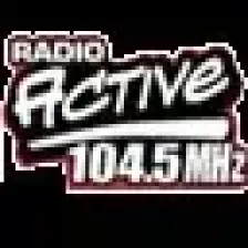 Radio Active 104.5 MHZ Willemstad Curacao logo