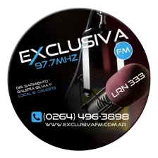Exclusiva FM 97.7 MHz. logo