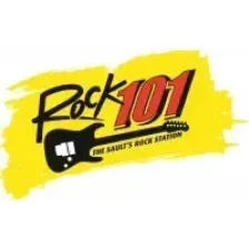 Rock 101.3 WSUE "The Sault's Rock Station" logo