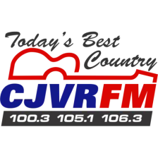 CJVR-FM 105.1 Melfort, 100.3 Humboldt, 106.3 Waskesiu, SK logo