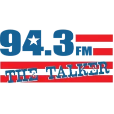 94.3 FM The Talker logo