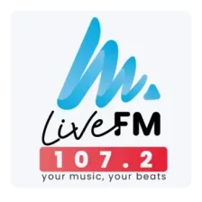 Live FM 107.2 — Bahrain's First Multilingual Radio Station | Hindi, Malayalam, Tamil, Kannada logo