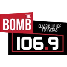 The Bomb 106.9 logo