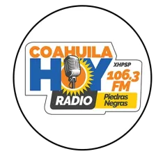 106.3 Coahuila Hoy Radio (Piedras Negras) - 106.3 FM - XHPSP-FM - Grupo M Radio - Piedras Negras, Coahuila logo